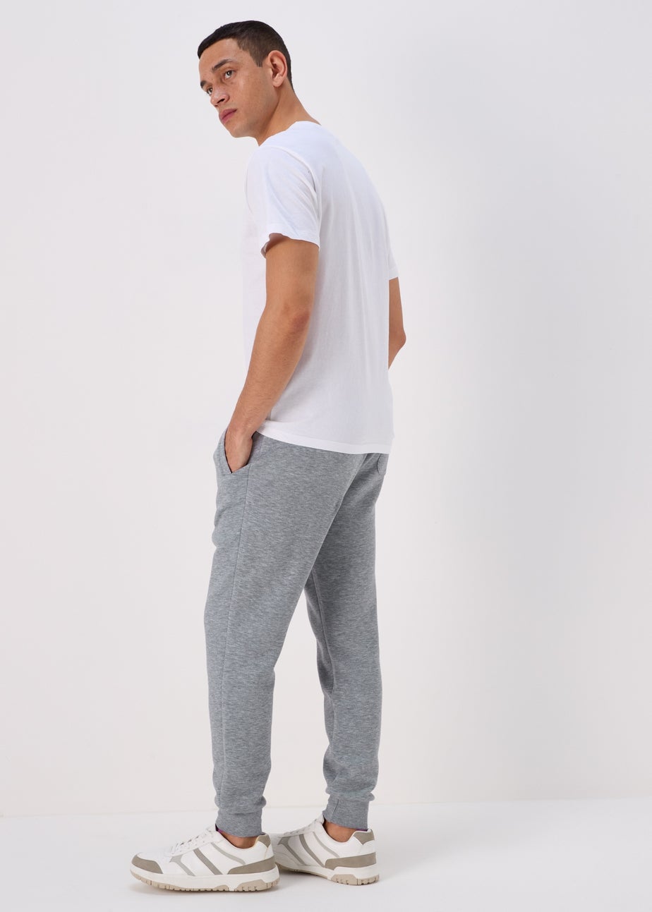Grey Cuffed Slim Fit Joggers