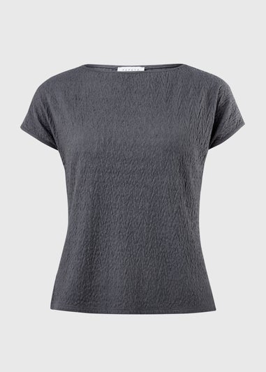 Charcoal Textured Co Ord Top