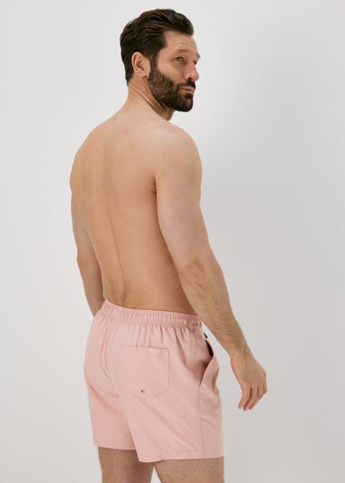 Pink Embroidered Swim Shorts