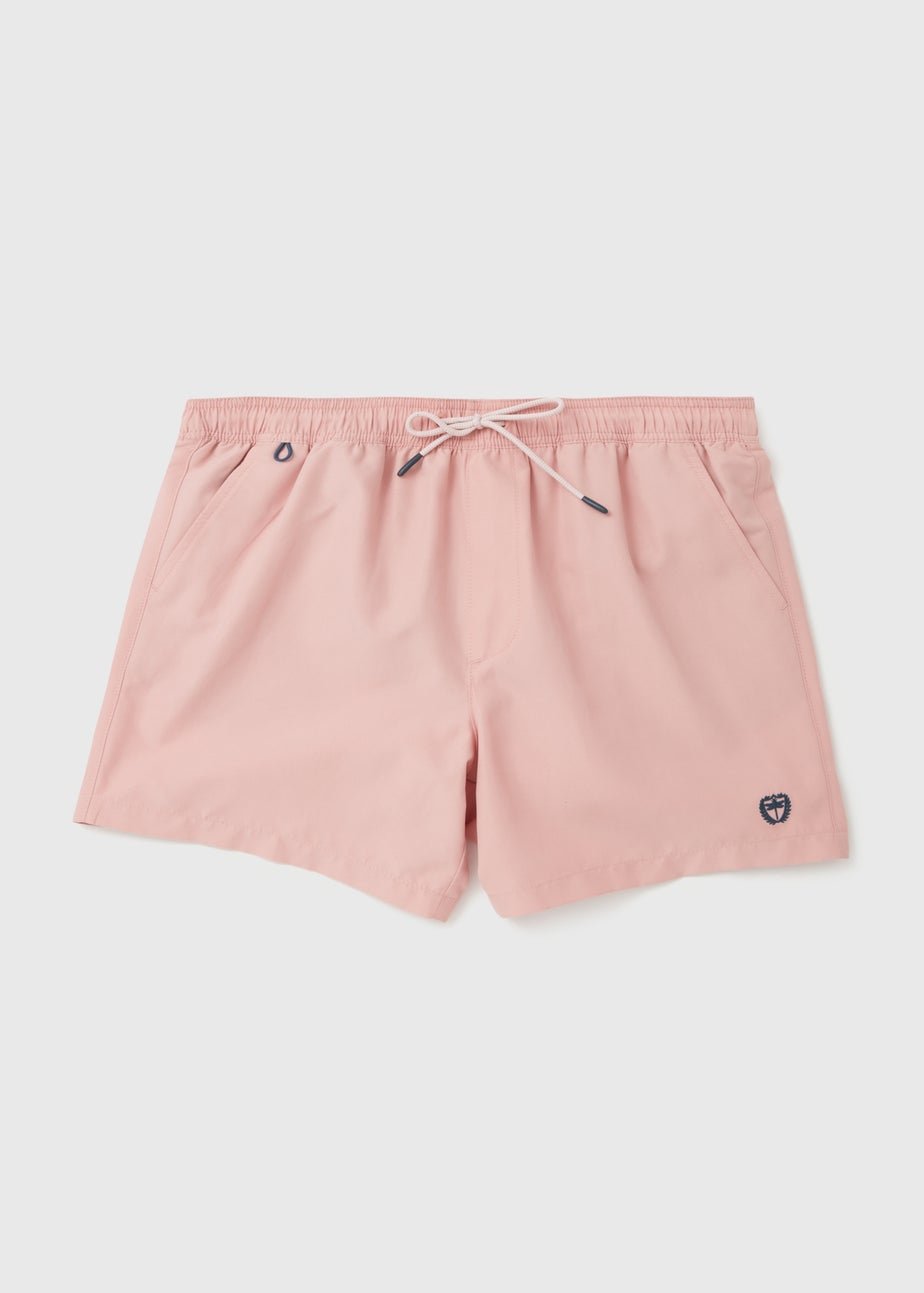 Pink Embroidered Swim Shorts