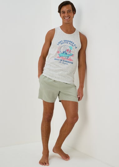 Sage Plain Swim Shorts