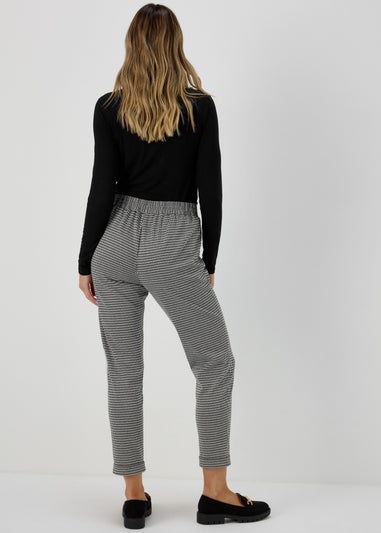 Black Anchor Pull On Trousers