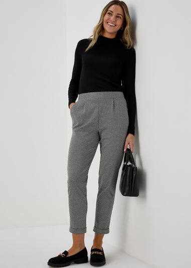 Black Anchor Pull On Trousers