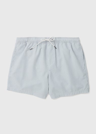 Sage Stripe Seersucker Swim Shorts