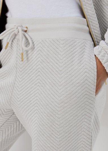Oatmeal Quilted Joggers