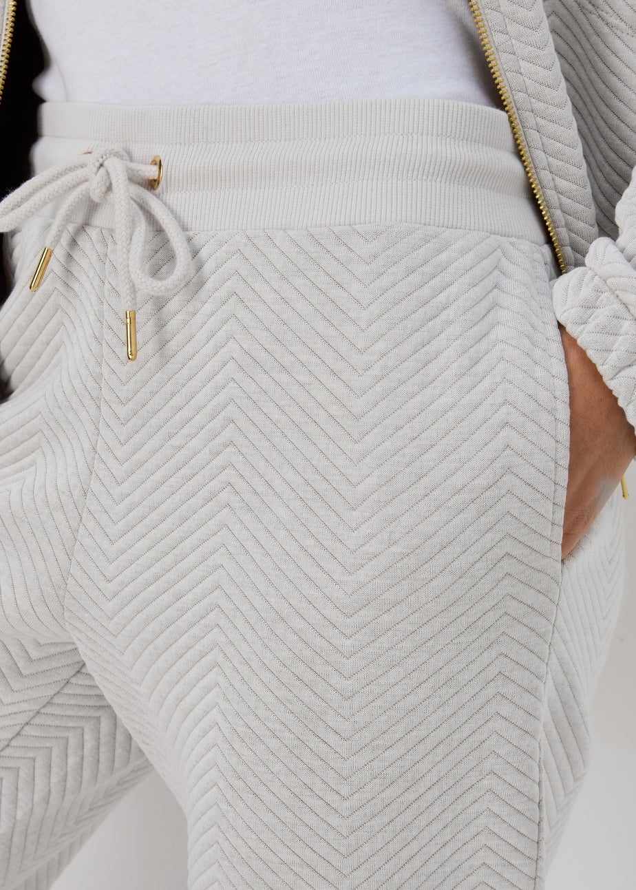 Oatmeal Quilted Joggers