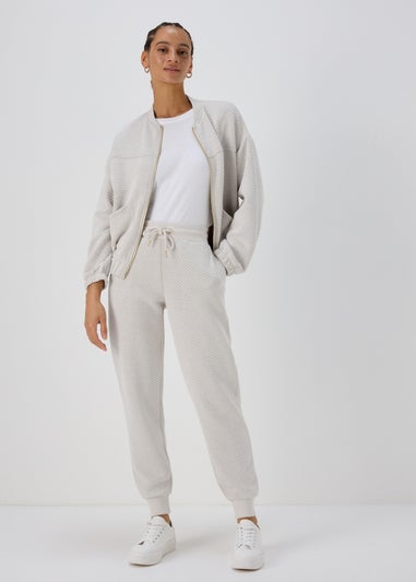 Oatmeal Quilted Joggers