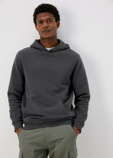 Charcoal Pull On Essential Hoodie