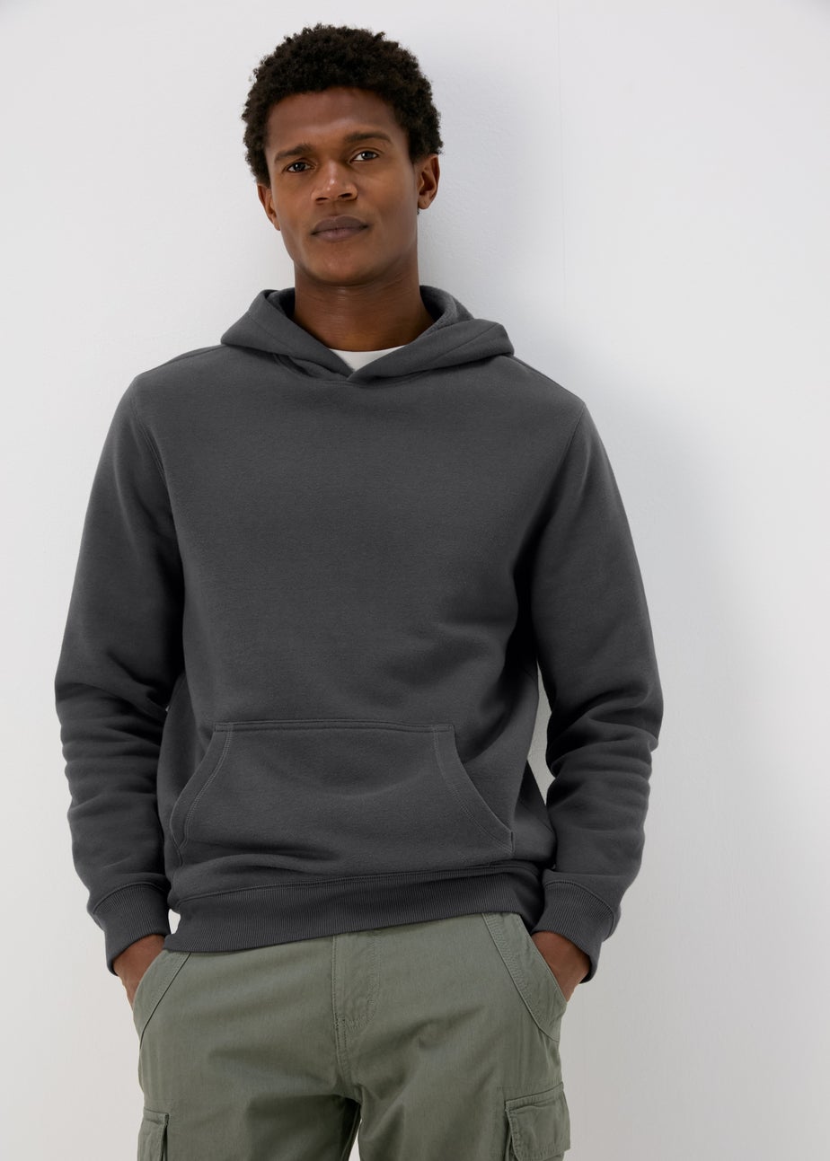 Charcoal Pull On Essential Hoodie