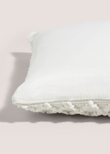 Cream Chenille Bobble XL Cushion (55cm x 55cm)