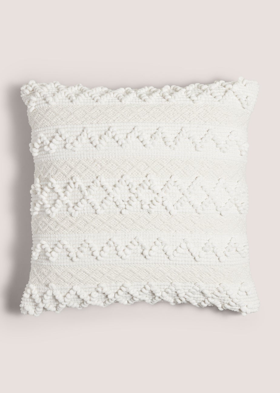 Cream Chenille Bobble XL Cushion (55cm x 55cm)