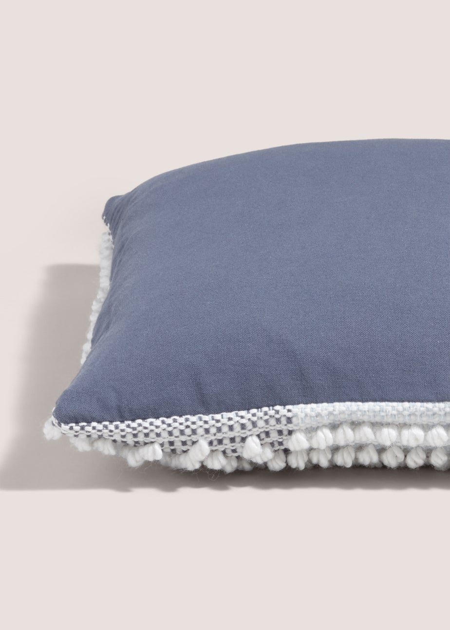 Indigo Bobble Cushion (43cm x 43cm)