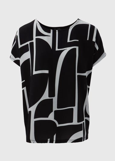 Et Vous Monochrome Abstract T-Shirt