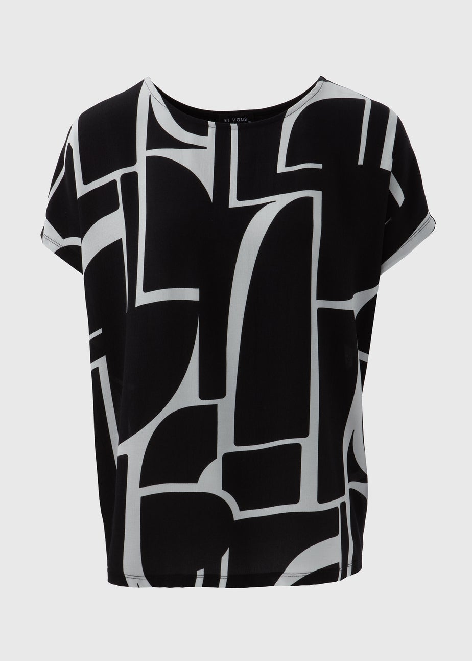 Et Vous Monochrome Abstract T-Shirt