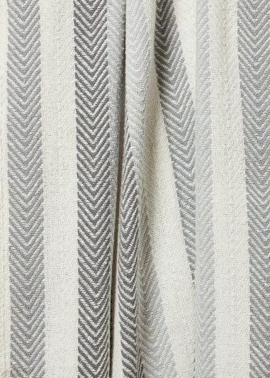 Grey Stripe Woven Throw (125cm x 150cm)