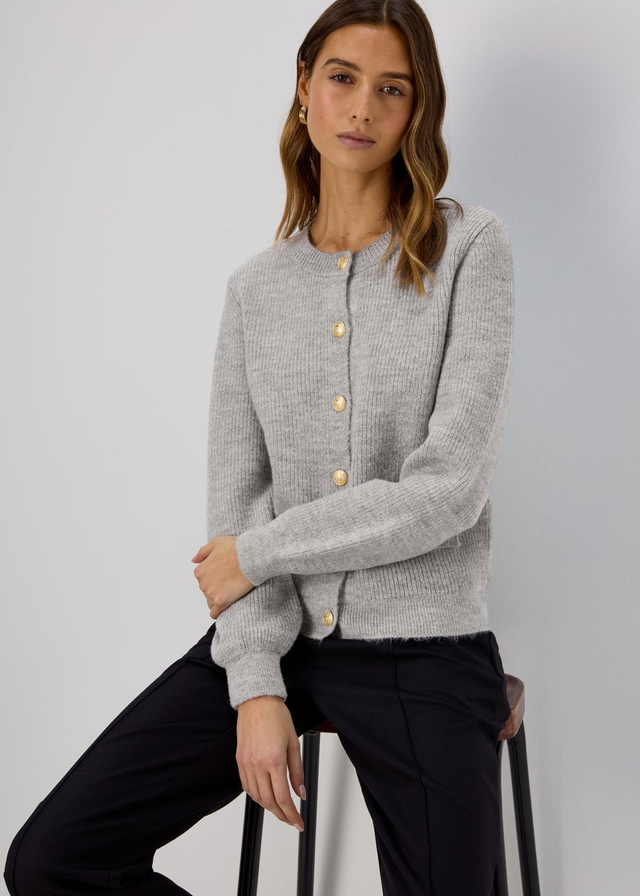 Et Vous Grey Button Up Cardigan