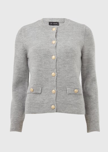 Et Vous Grey Button Up Cardigan