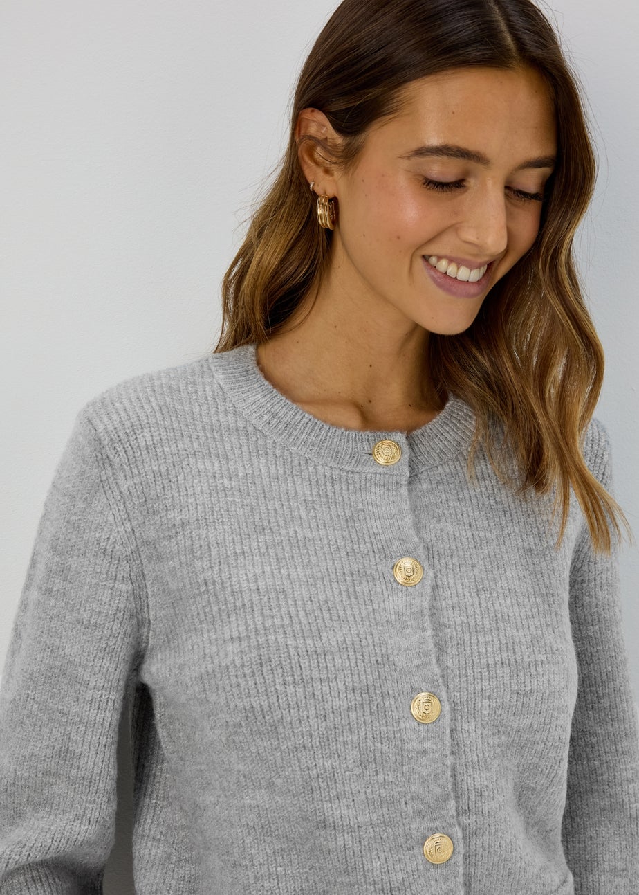 Et Vous Grey Button Up Cardigan