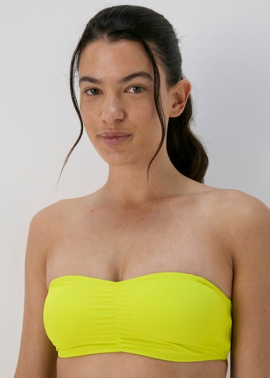 Lime Plain Bikini Top