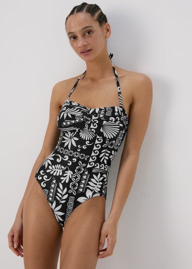 Black & Cream Tile Swimsuit