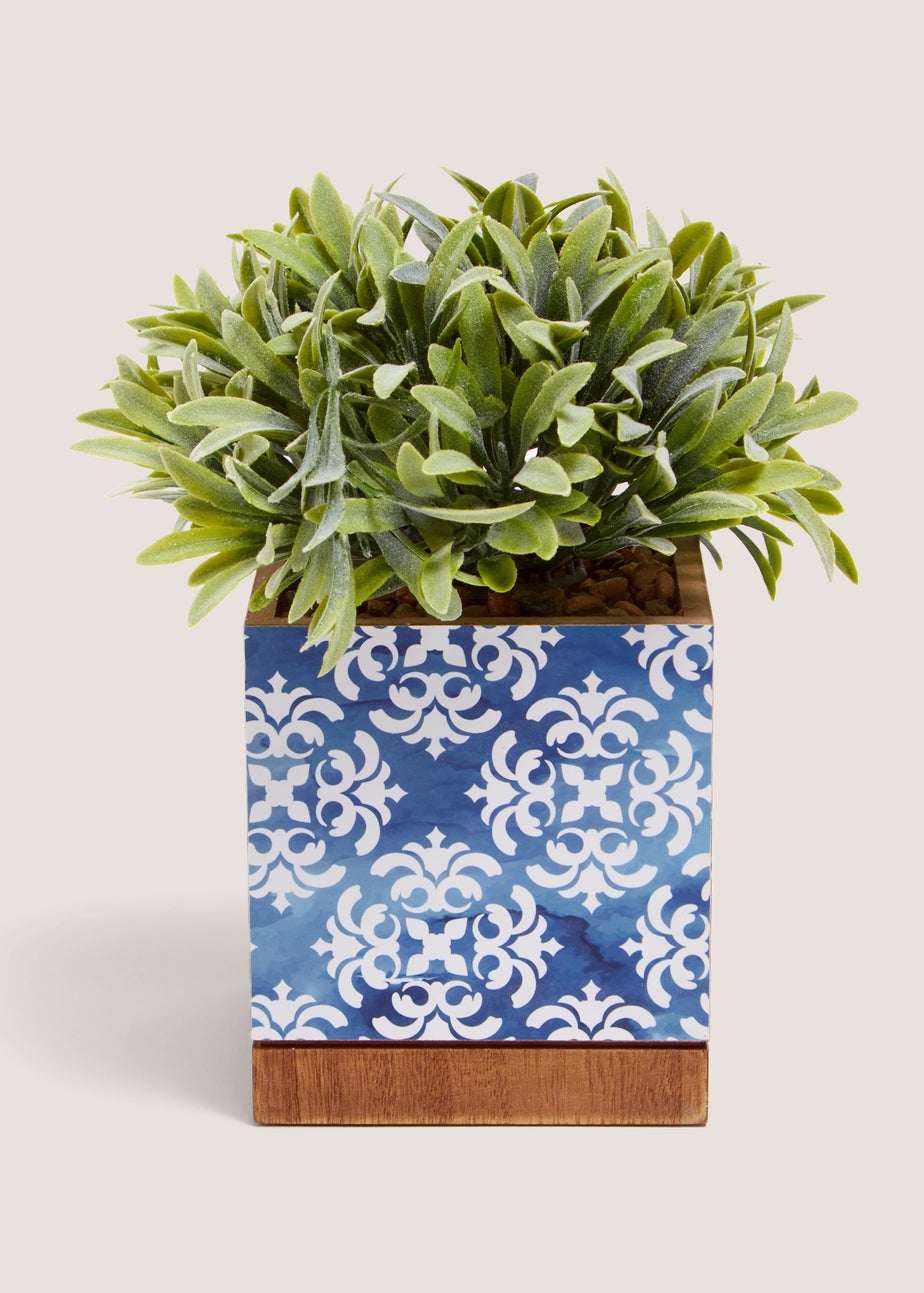 Shrub In Moroccan Pot (20cm x 15cm x 15cm)