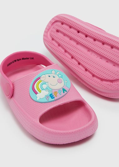 Peppa Pig Girls Pink Cloud Sliders (Younger 4-9)