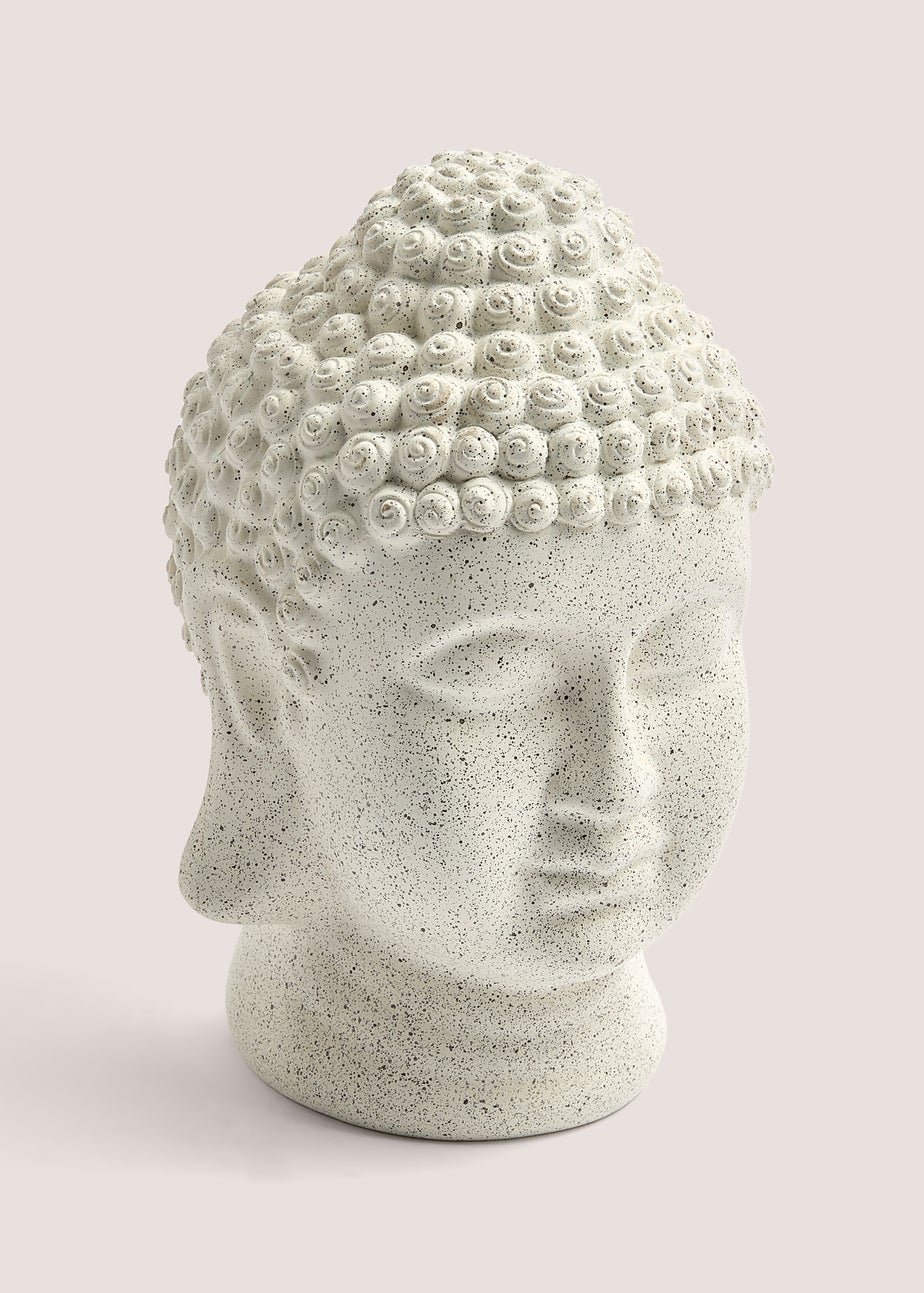 Cream Small Buddah Head (32x30x43cm)