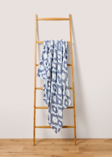 Blue Ikat Throw (130cm x 150cm)