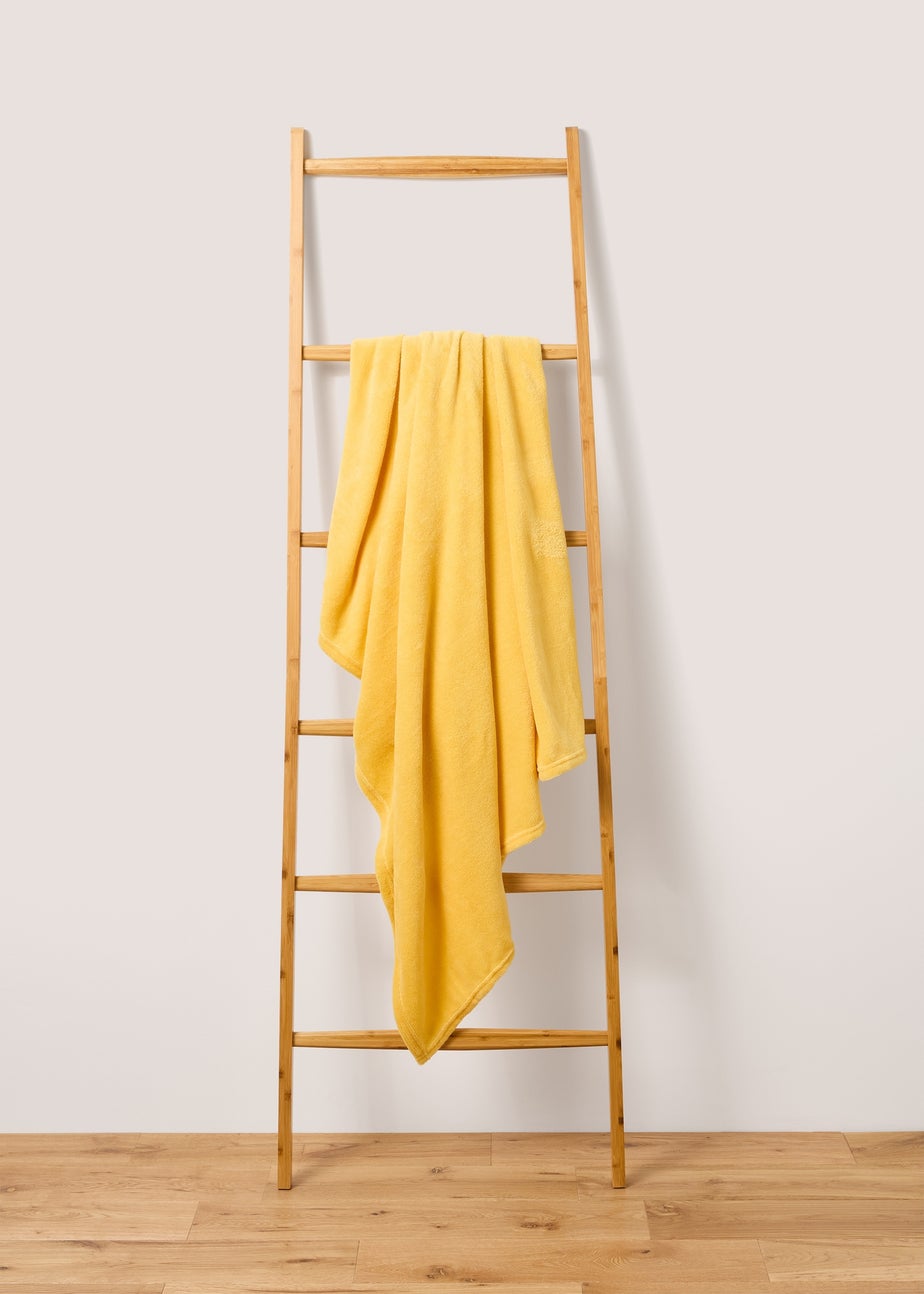 Yellow Plain Throw (130cm x 150cm)