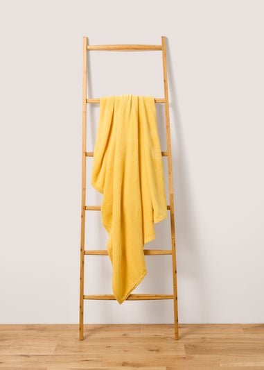 Yellow Plain Throw (130cm x 150cm)