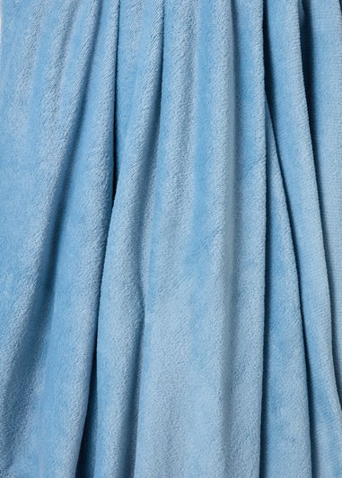 Blue Plain Throw (130cm x 150cm)