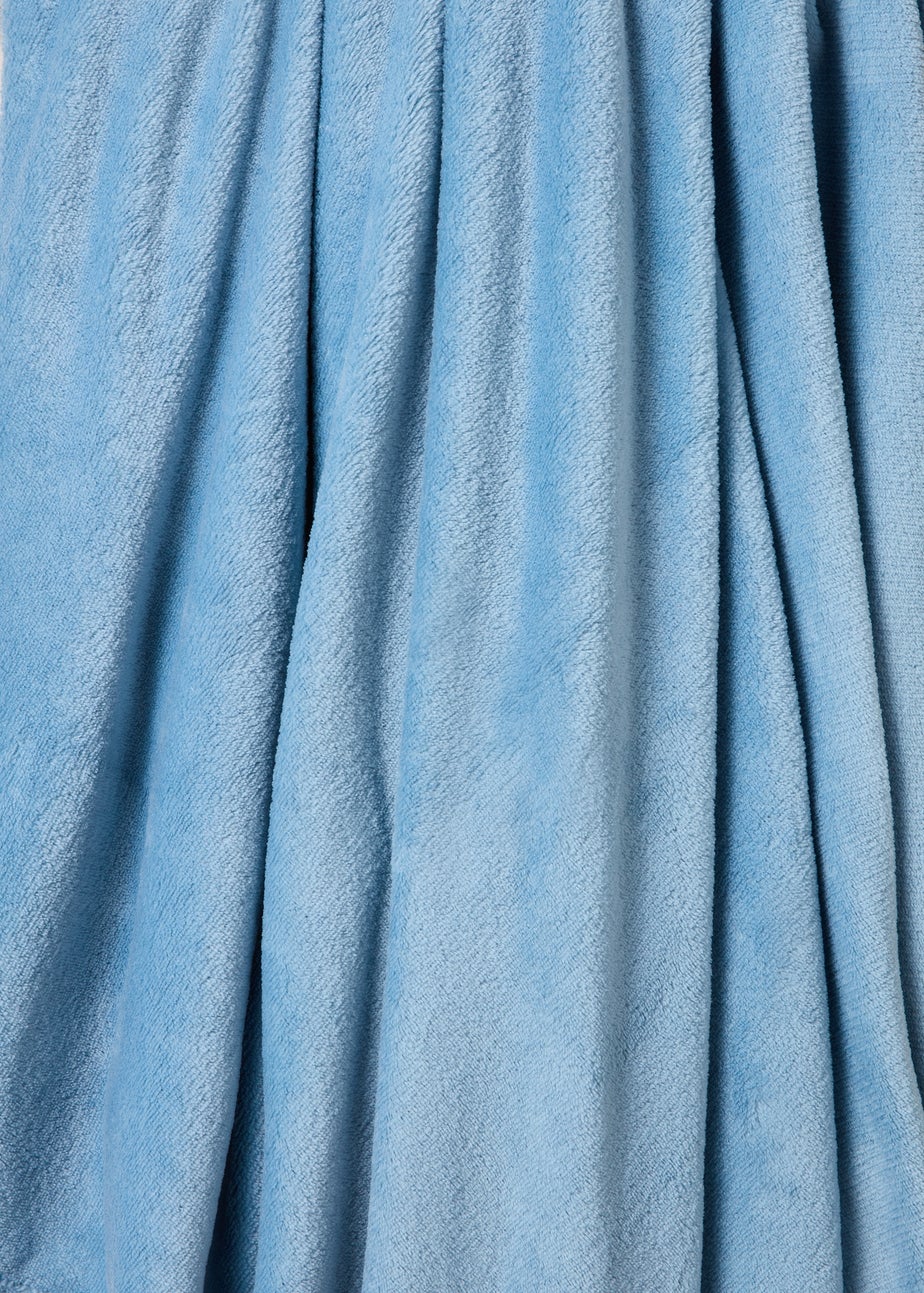 Blue Plain Throw (130cm x 150cm)
