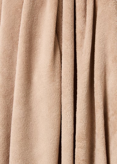 Beige Plain Throw (130cm x 150cm)