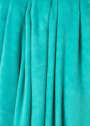 Teal Plain Throw (130cm x 150cm)