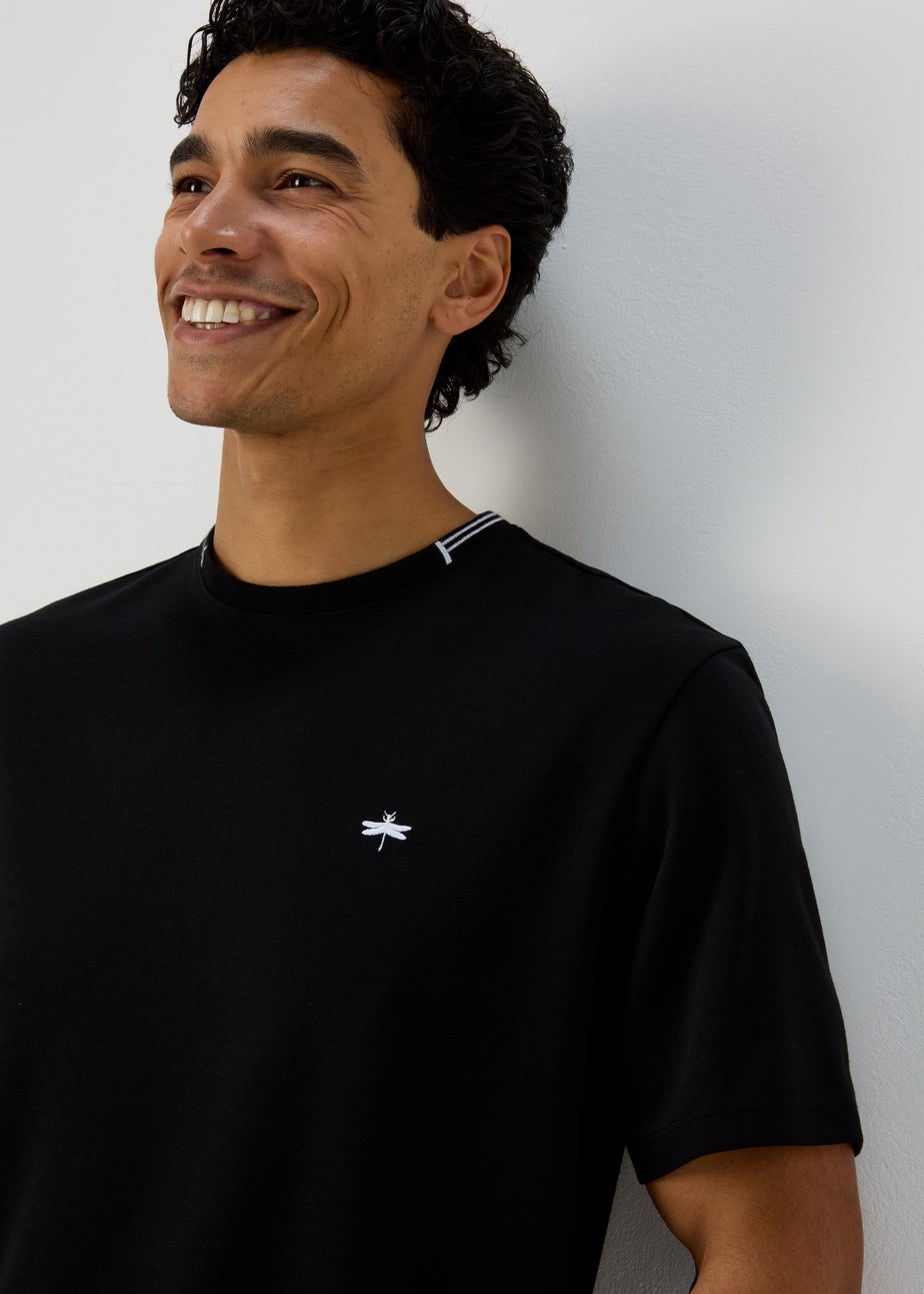 Black Embroidered T-Shirt