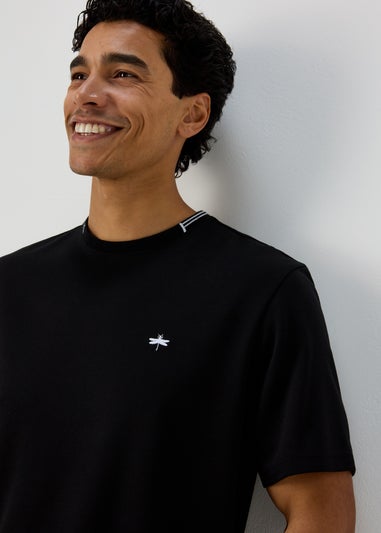 Black Embroidered T-Shirt