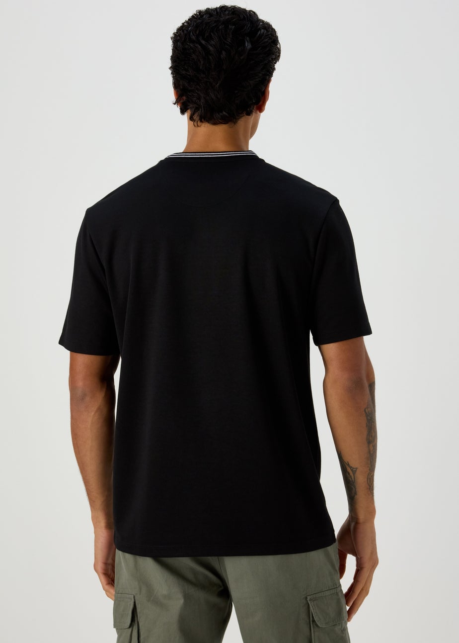 Black Embroidered T-Shirt