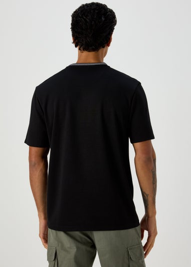 Black Embroidered T-Shirt