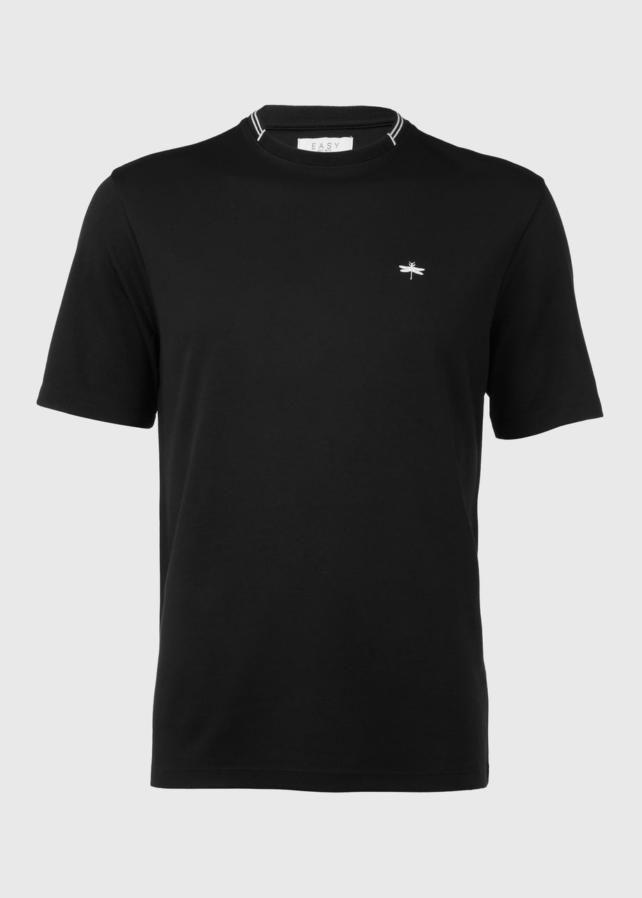 Black Embroidered T-Shirt