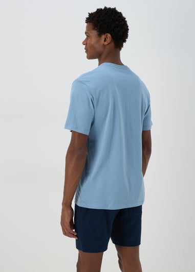 3 Pack Navy Blue & White Plain T-Shirt