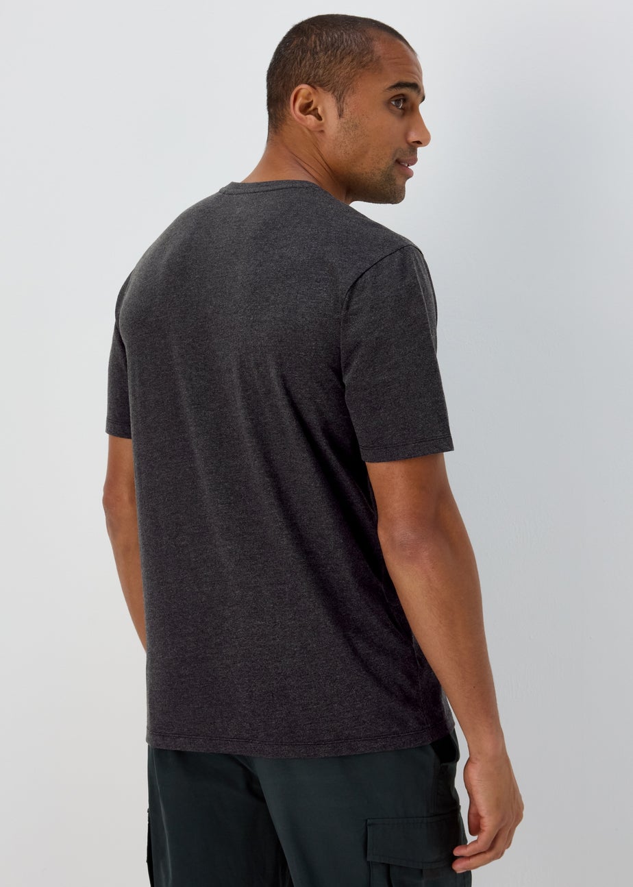 3 Pack Ecru/Tan/Charcoal Motorbike Print T-Shirts