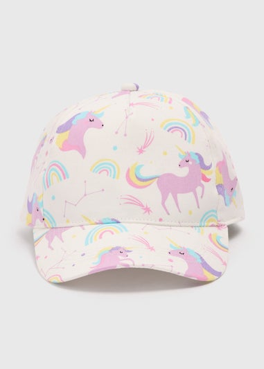 Kids Multicolour Unicorn Print Cap (3-10yrs)