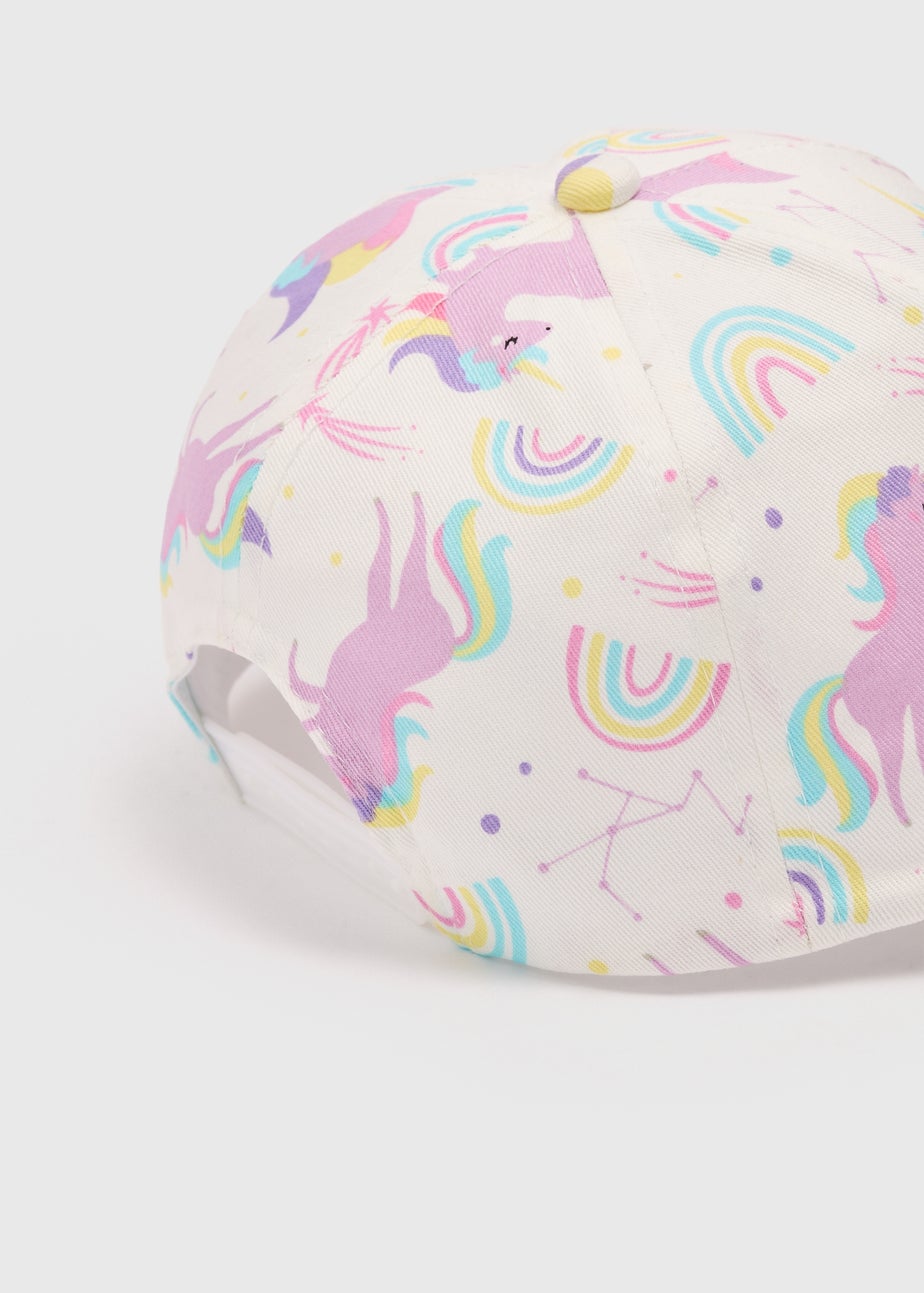Kids Multicolour Unicorn Print Cap (3-10yrs)