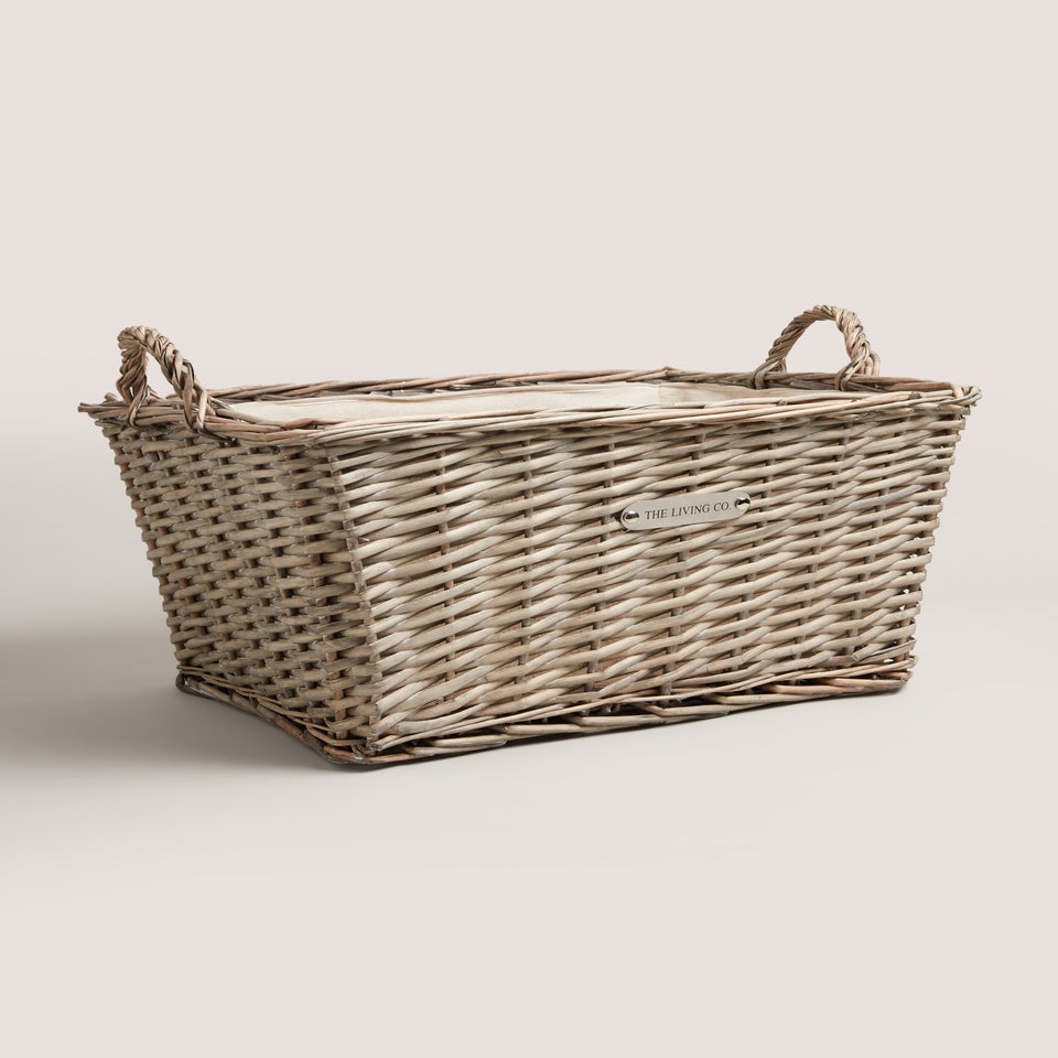 The Living Co Natural Split Willow Basket