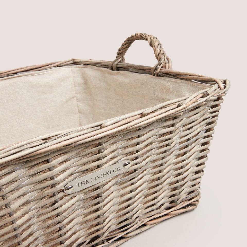 The Living Co Natural Split Willow Basket