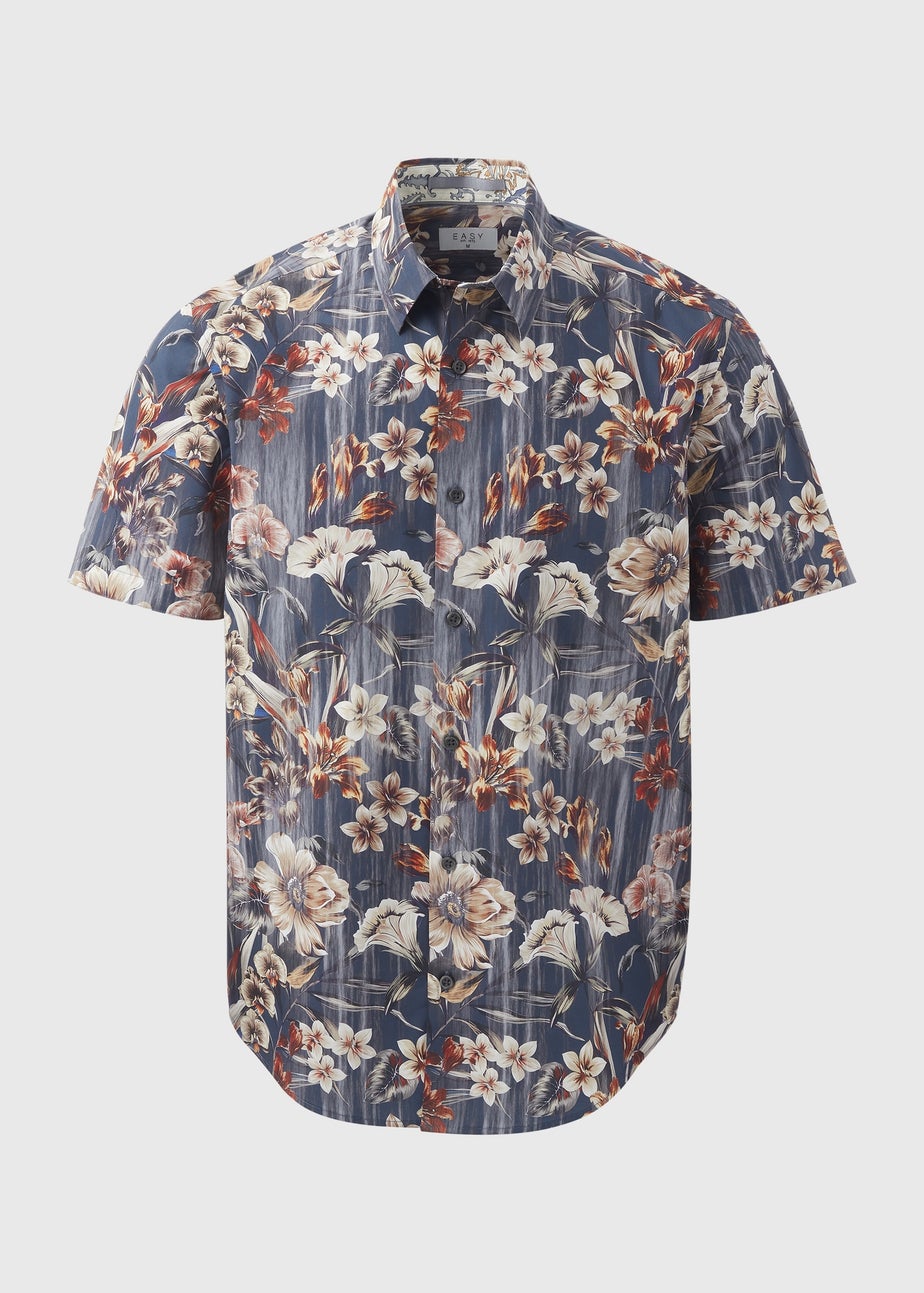 Teal Floral Smart Shirt