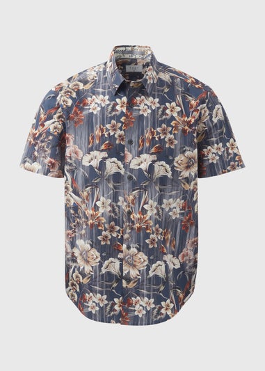 Teal Floral Smart Shirt