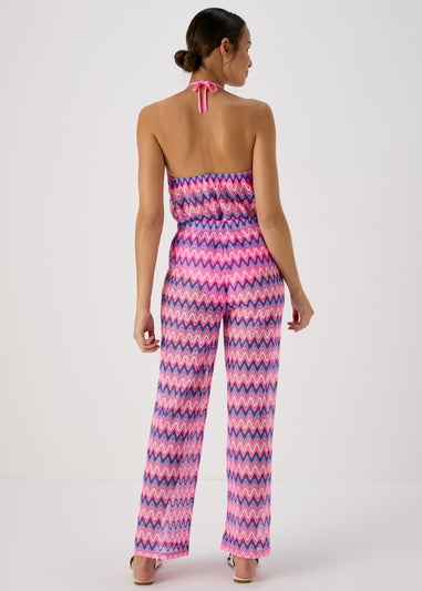 Pink Wide Leg Beach Trousers