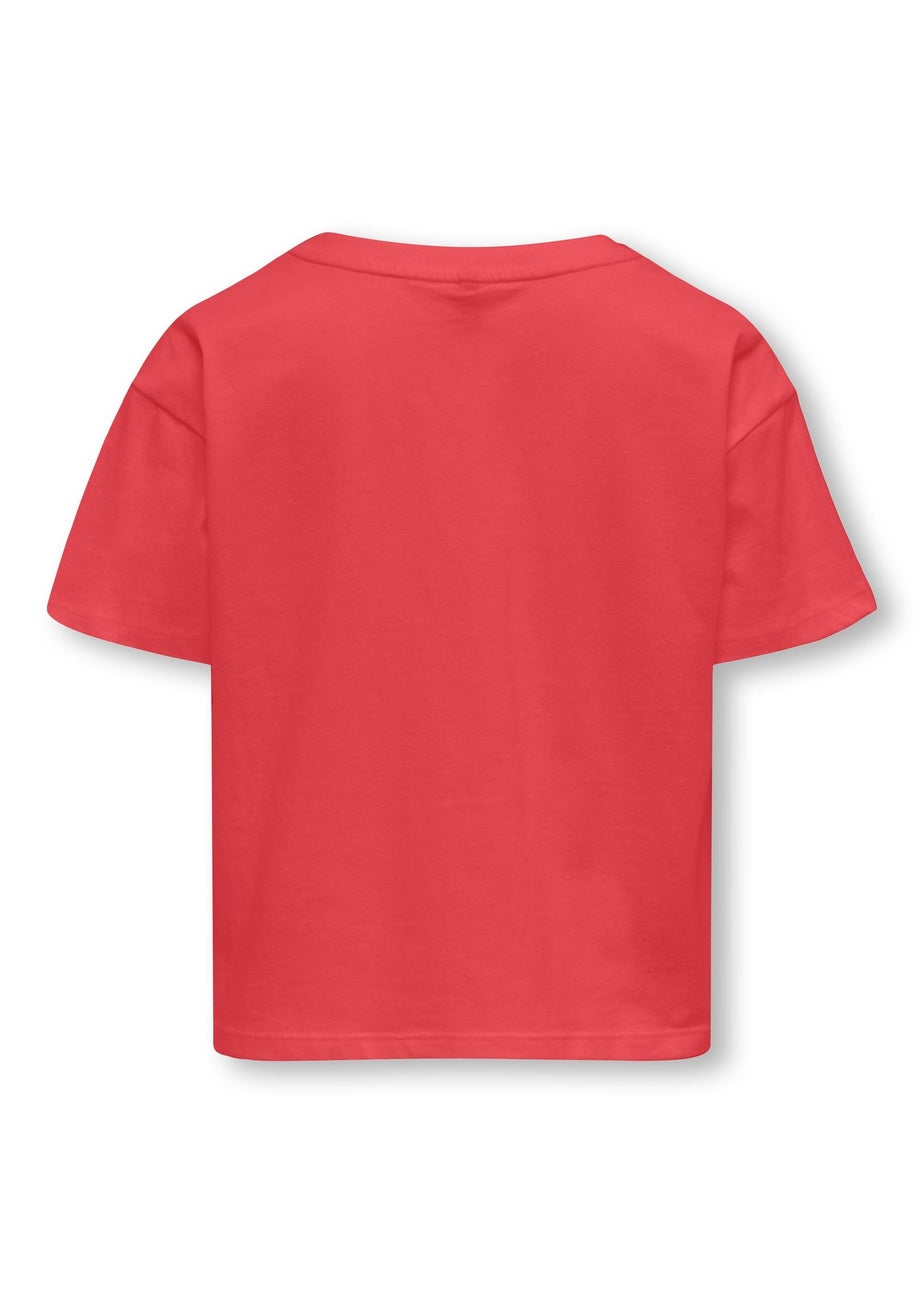 ONLY Girls Red Maken Life Crop Top (5-14yrs)
