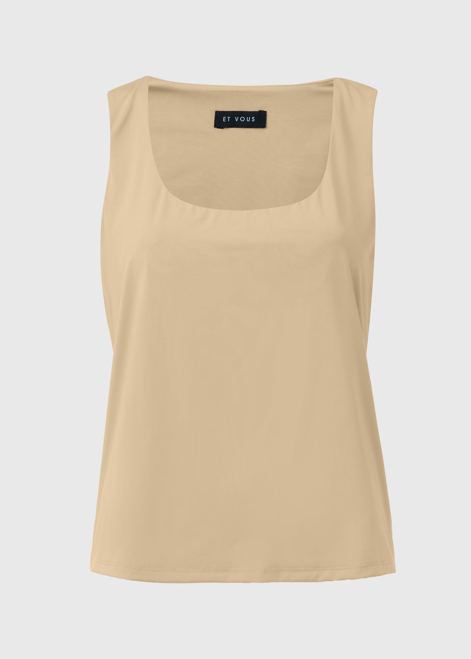 Et Vous Beige Vest Top